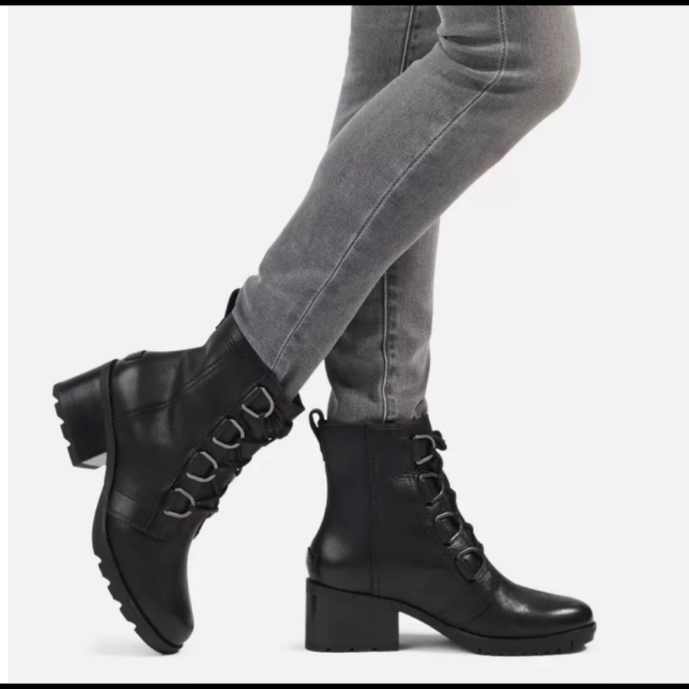 Sorel Comfy Cate Lace Up Combat Boot Size 10 - Picture 6 of 13